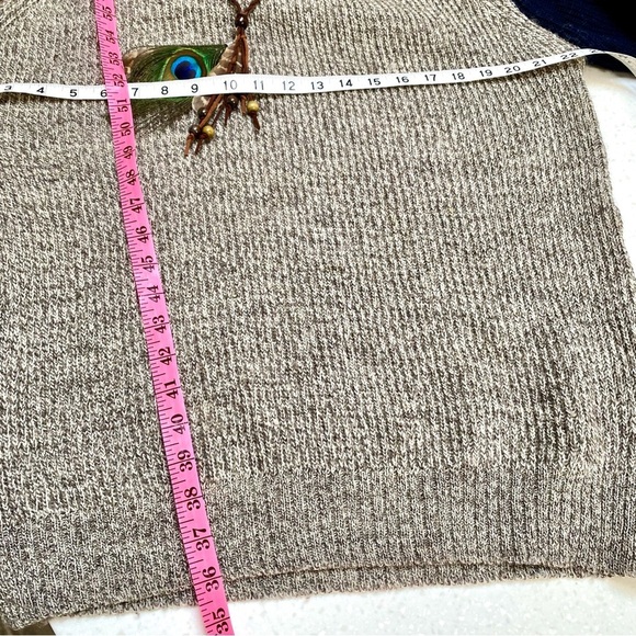 Woven in Scotland patchwork boho tweed wool sweater w equestrian farmhouse vibe - Picture 11 of 14